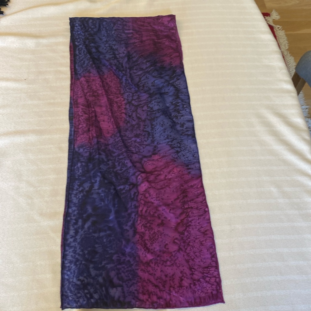 Excellent Condition Blue Purple Silk Scarf Excellent Condition Blue Purple Silk Scarf